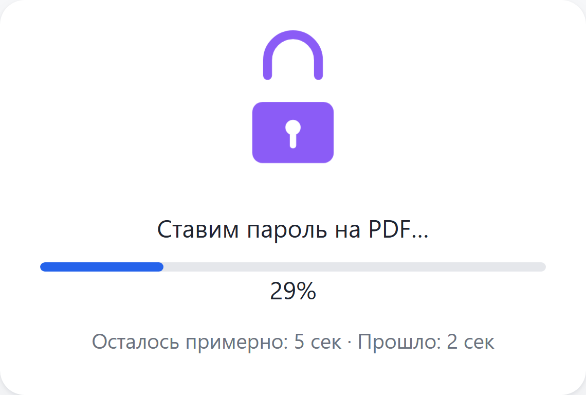 Идёт шифрование файла