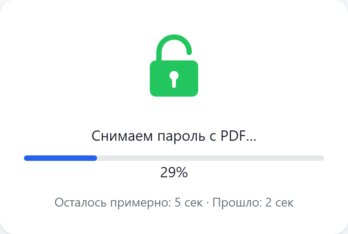 Идёт снятие защиты